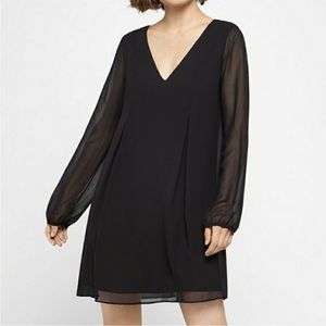 BCBGeneration Long Sleeve Bow Back Shift Mini Dress, Size XXS, Excellent